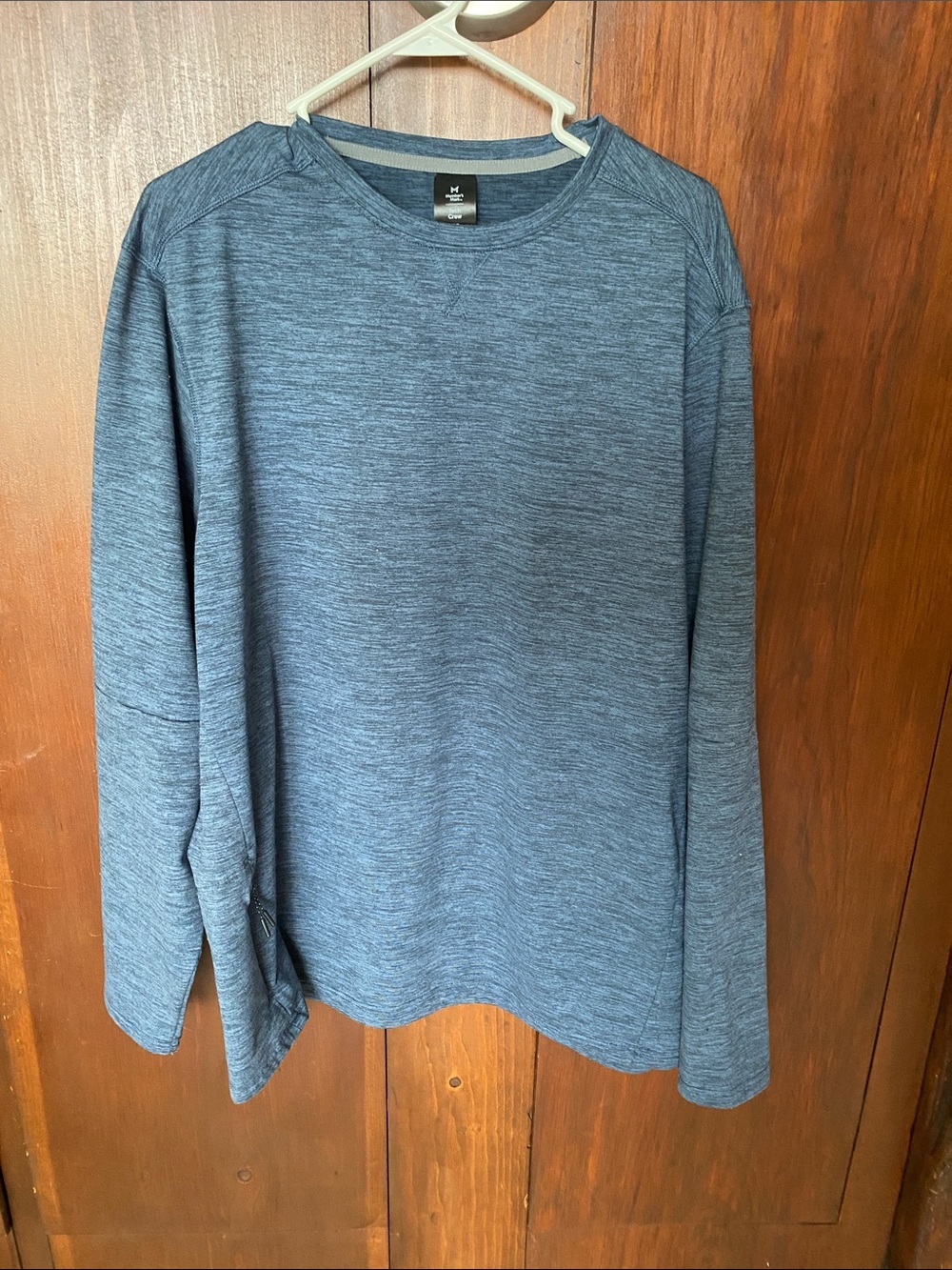 Men’s Long Sleeve Heathered Blue Performance Shirt